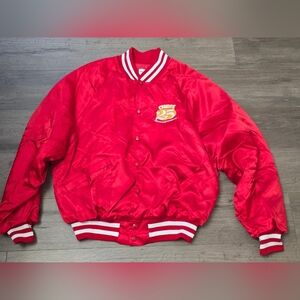 Vintage Kansas City Chiefs Satin King Louie 25th Anniversary Varsity Jacket 🏈❤️